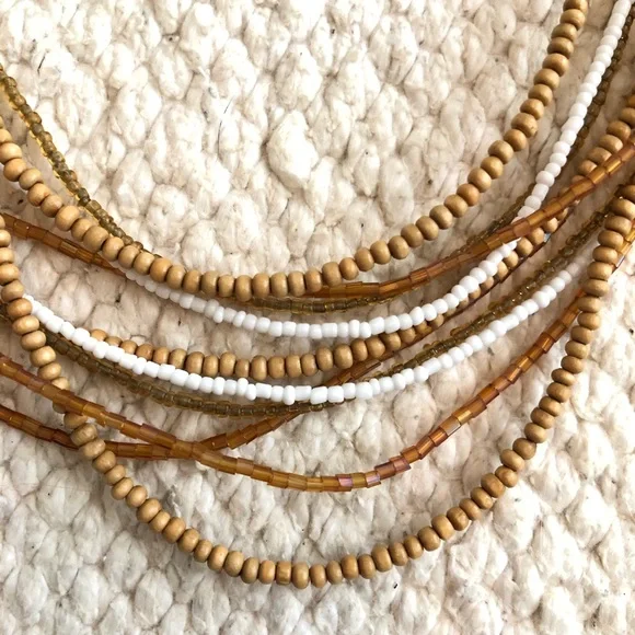 2/$5 SALE Tan Multistrand Necklace - Picture 5 of 5